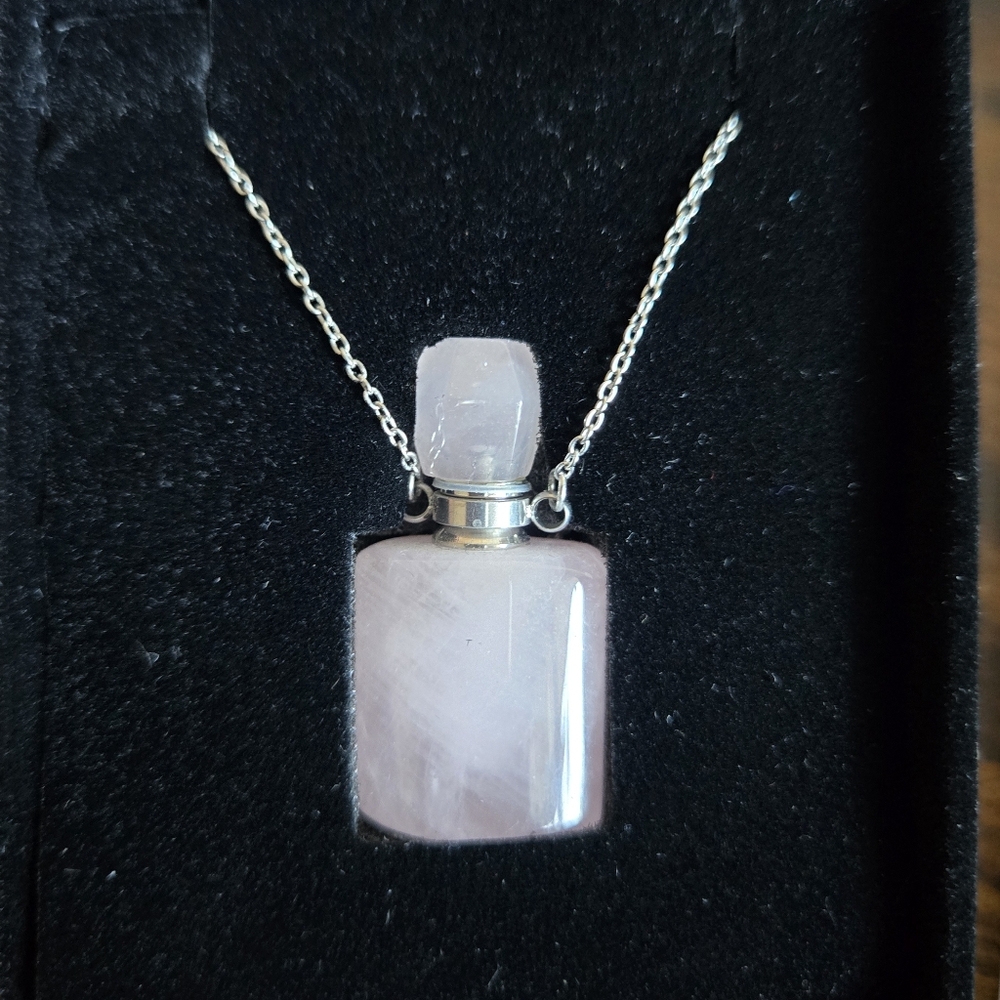 Light Pink Crystal Urn Pendant Necklace - Women Jewelry